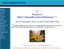 Tablet Screenshot of haileysdragonflygarden.com
